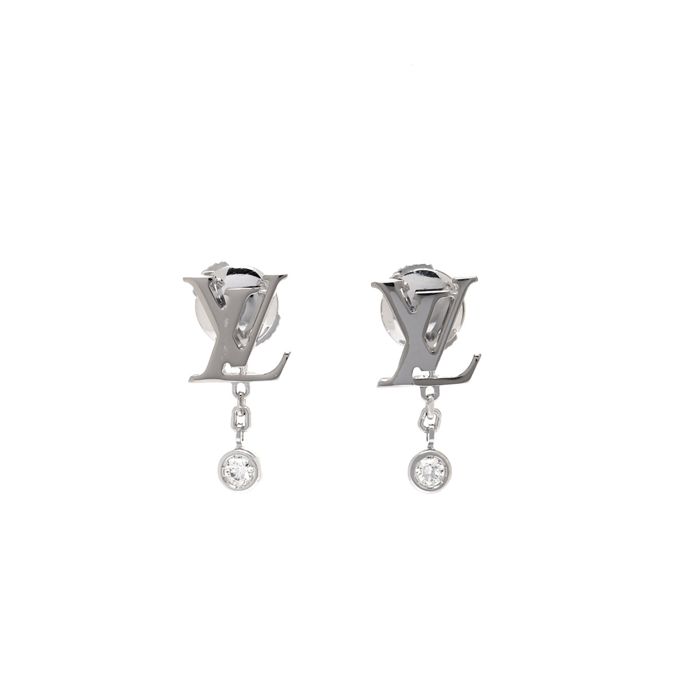 LOUIS VUITTON IDYLLE BLOSSOM DIAMOND LV EARRINGS Q96544